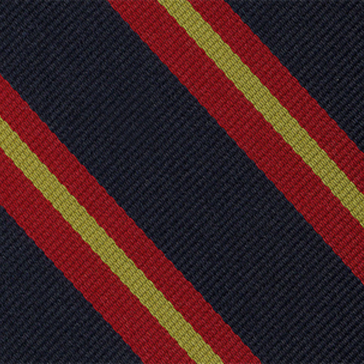 {[en]:Queen's Own Royal Glasgow Yeomanry Stripe Silk Pocket Square
