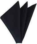 Midnight Blue Twill Madder Solid Silk Pocket Square TMSOP-4