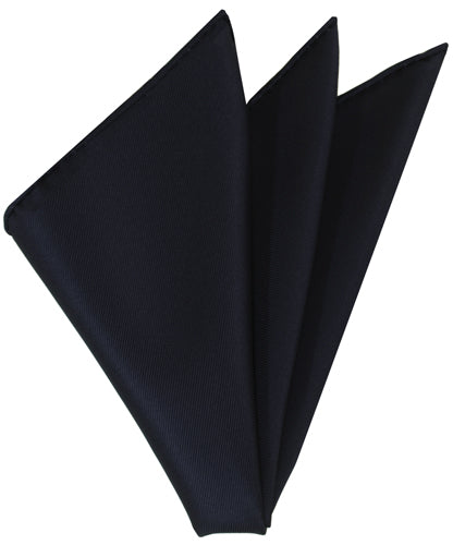 ミッドナイトブルー ツイル マダー ソリッド シルク ポケットスクエア #TMSOP-4