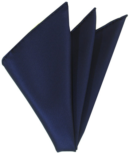 ネイビーブルー ツイルマダー 無地 シルク ポケットチーフ #TMSOP-5