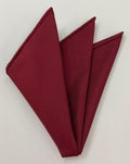 Dark Red Large Twill Silk Pocket Square LTWP-6