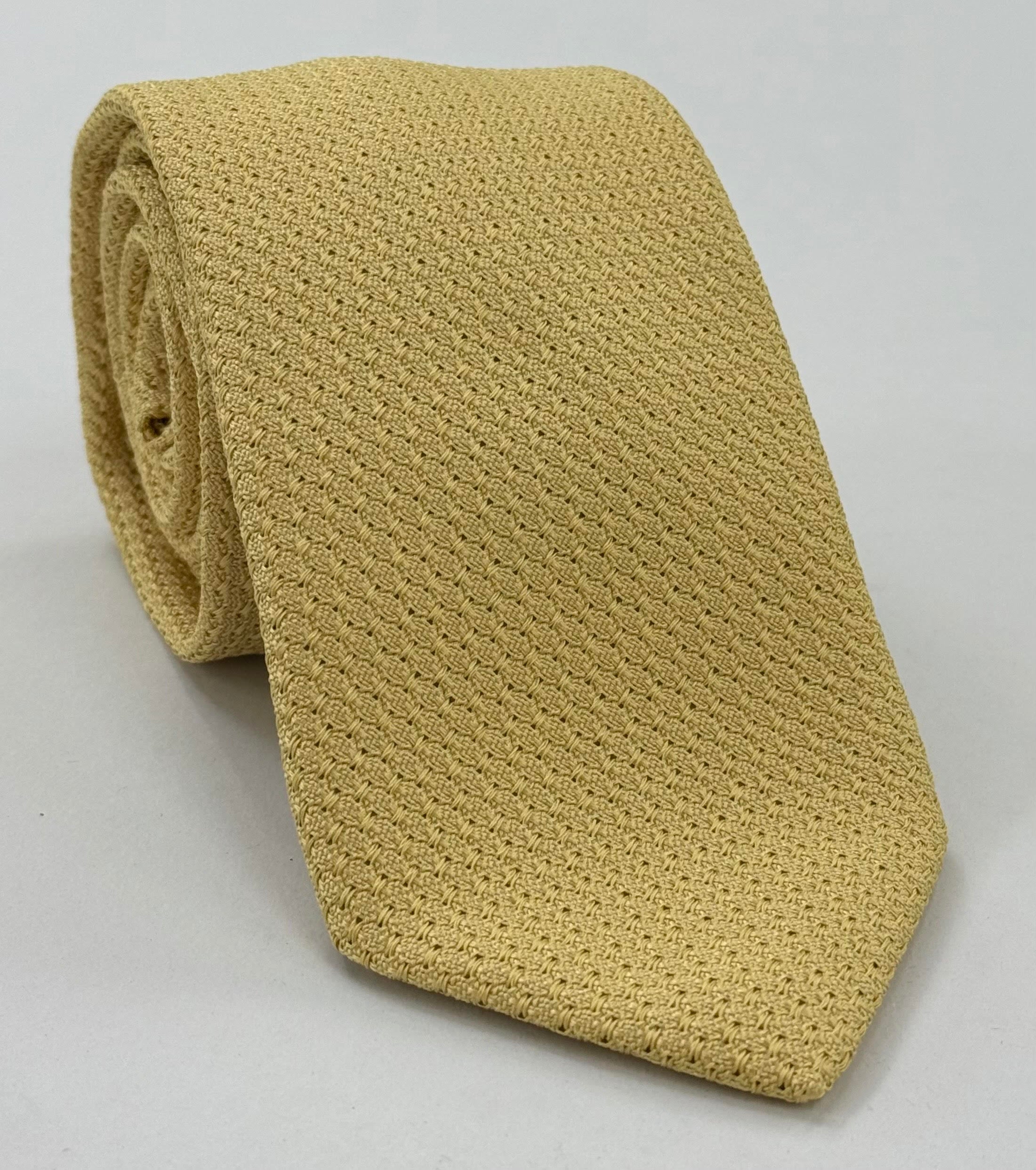Corn Yellow Prometeo Grenadine Silk Tie #GPMT-16