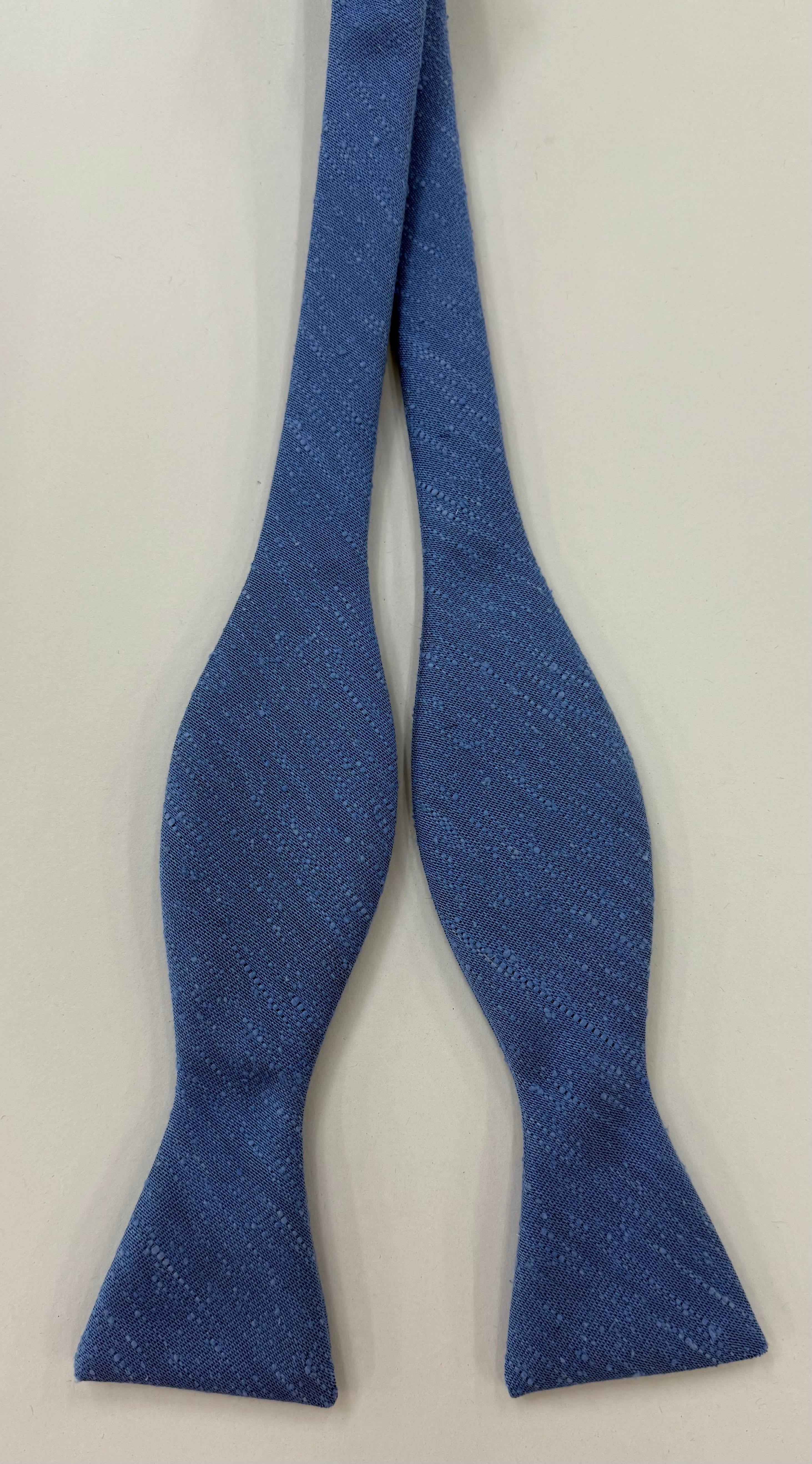 Sky Blue Shantung Solid Silk Bow Tie #SHSOBT-2