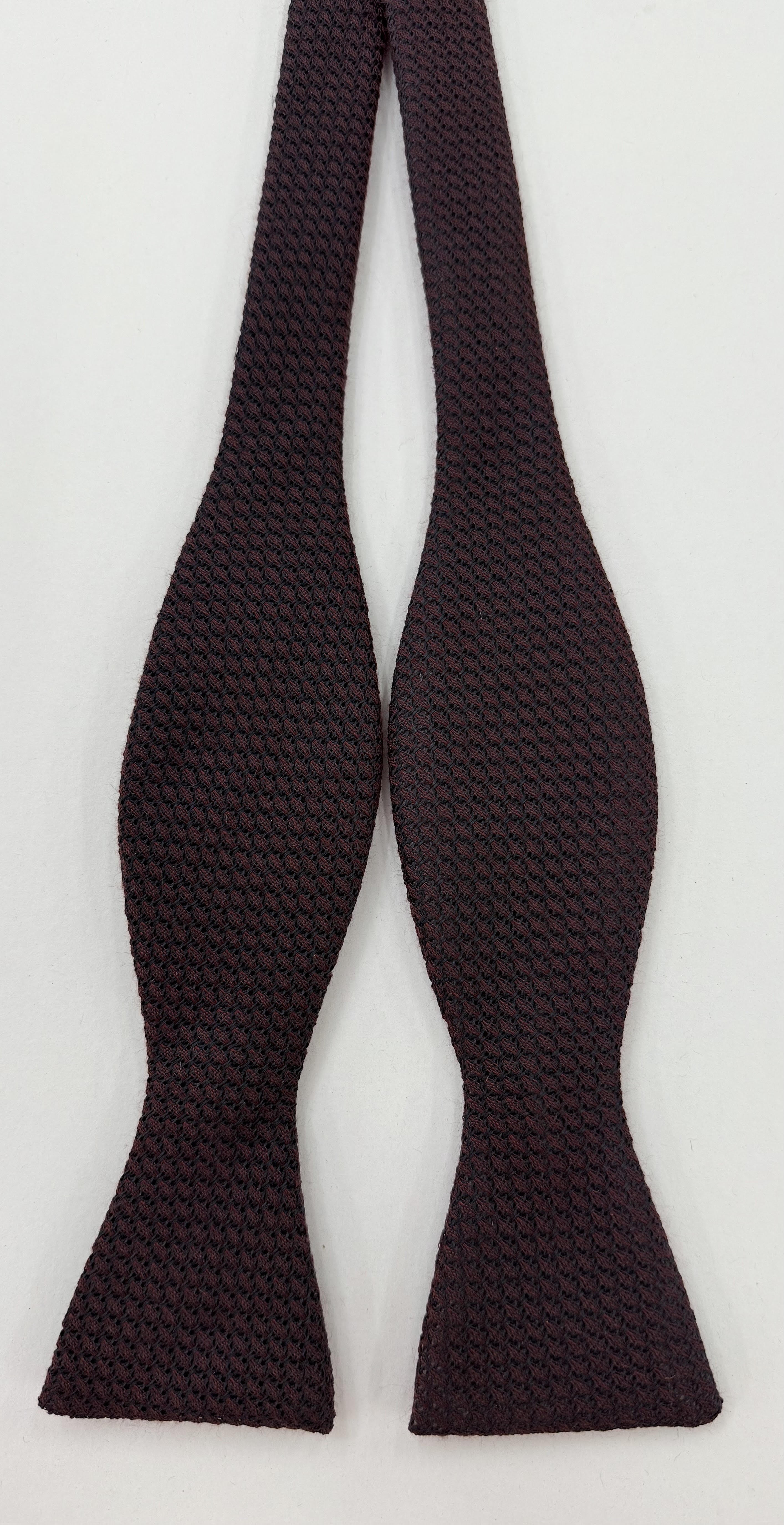 Burgundy & Midnight Blue Cashmere/Silk Grenadine Grossa Silk Bow Tie SCGGBT-4