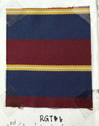 White, Yellow, Dark Red & Navy Blue 2nd City Of London Stripe Silk Tie RGT-6