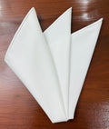 White Super Oxford Cotton Pocket Square RP-32