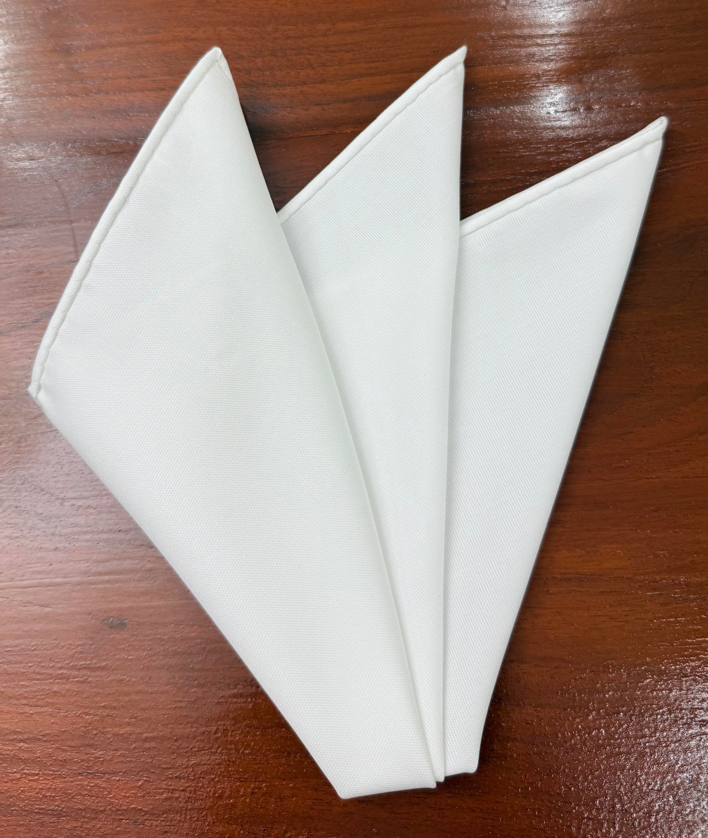 White Super Oxford Cotton Pocket Square RP-32