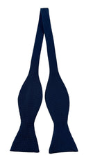 Navy Blue Prometeo Grenadine Silk Bow Tie #GPMBT-7
