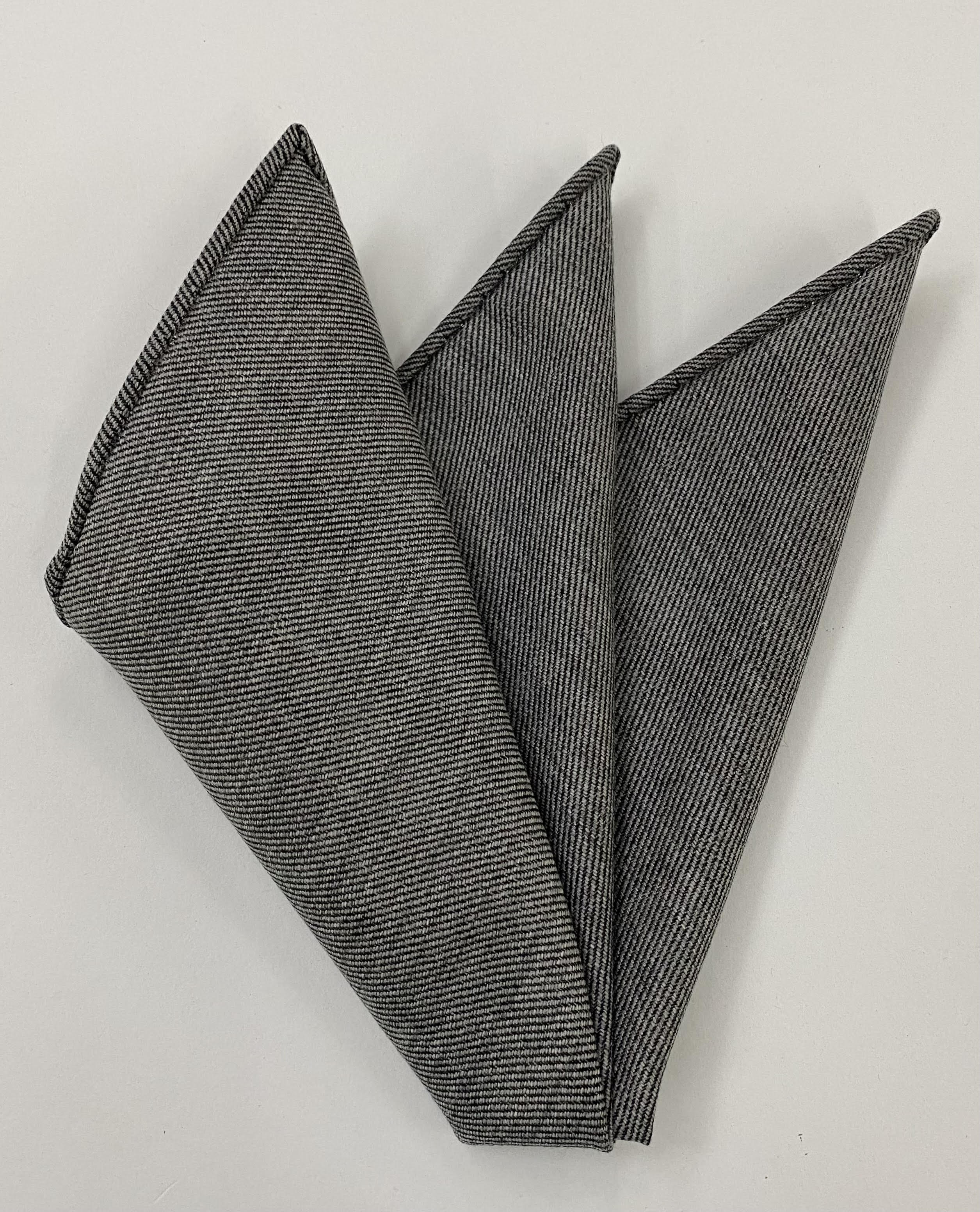 그레이 울/실크 포켓 스퀘어 #GWSP-7