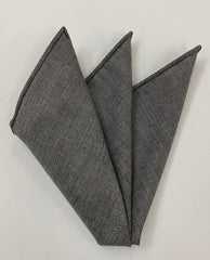 Gray Wool/Silk Pocket Square #GWSP-7