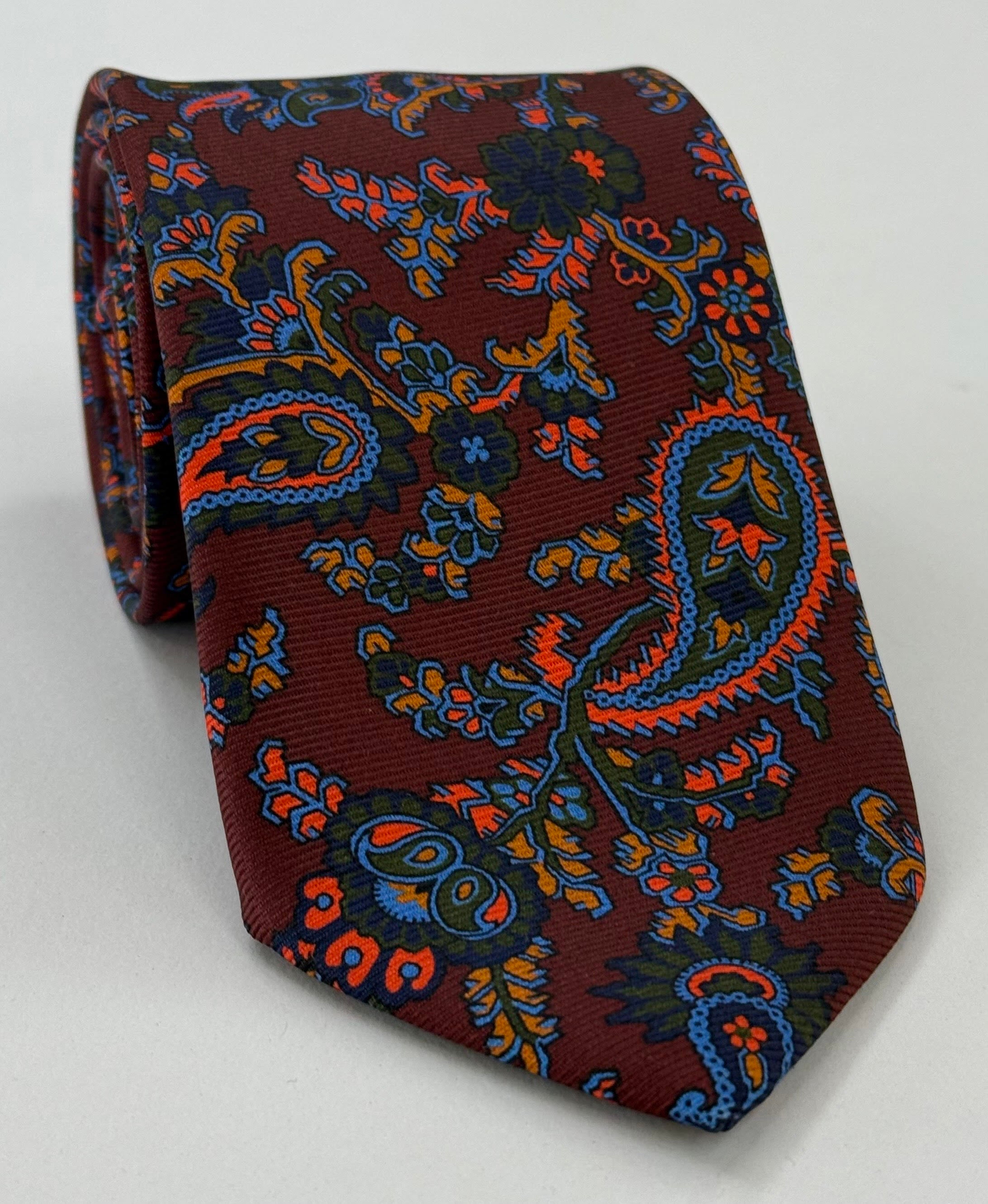 Macclesfield Modern Madder Printed Silk Tie MMPT-201