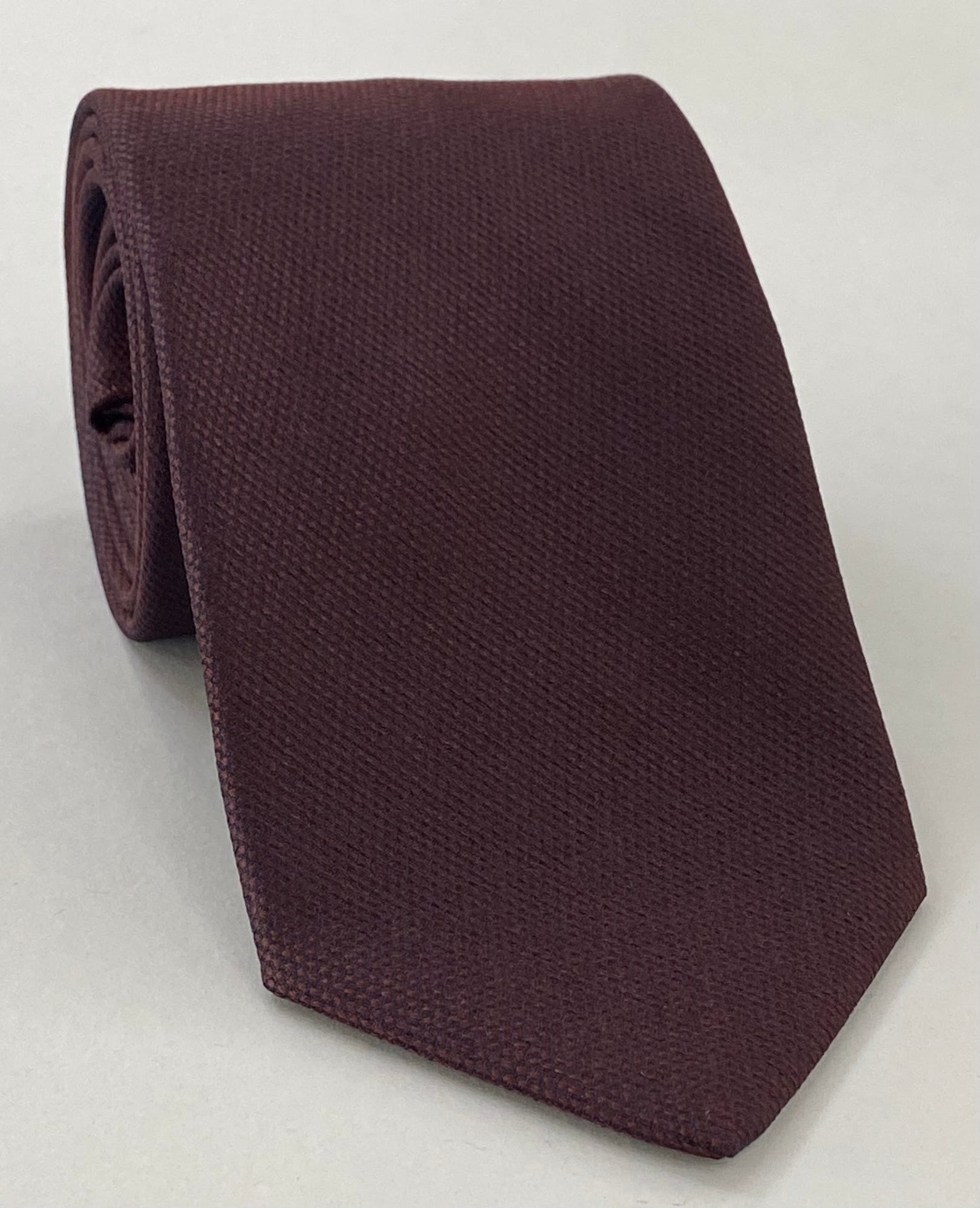 버건디 뽕나무 직조 실크 타이 MWT-13