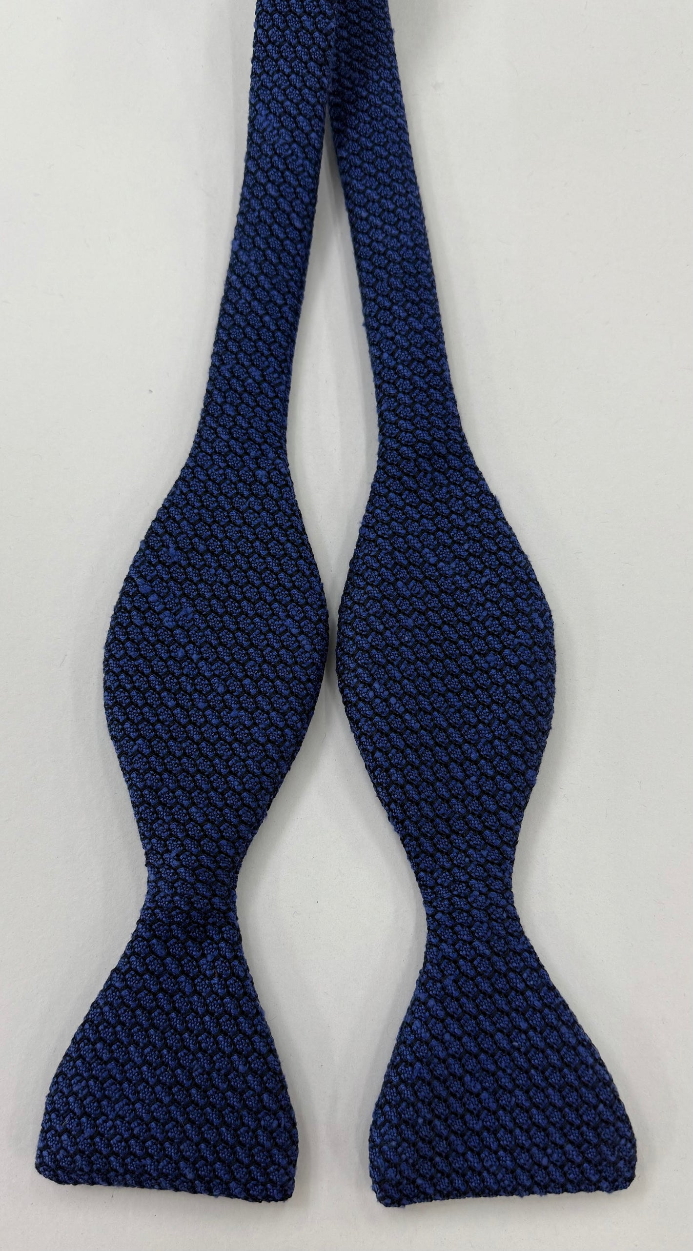 ネイビーブルー シャンタン グレナディン グロッサ シルク 蝶ネクタイ #SHGBT-3