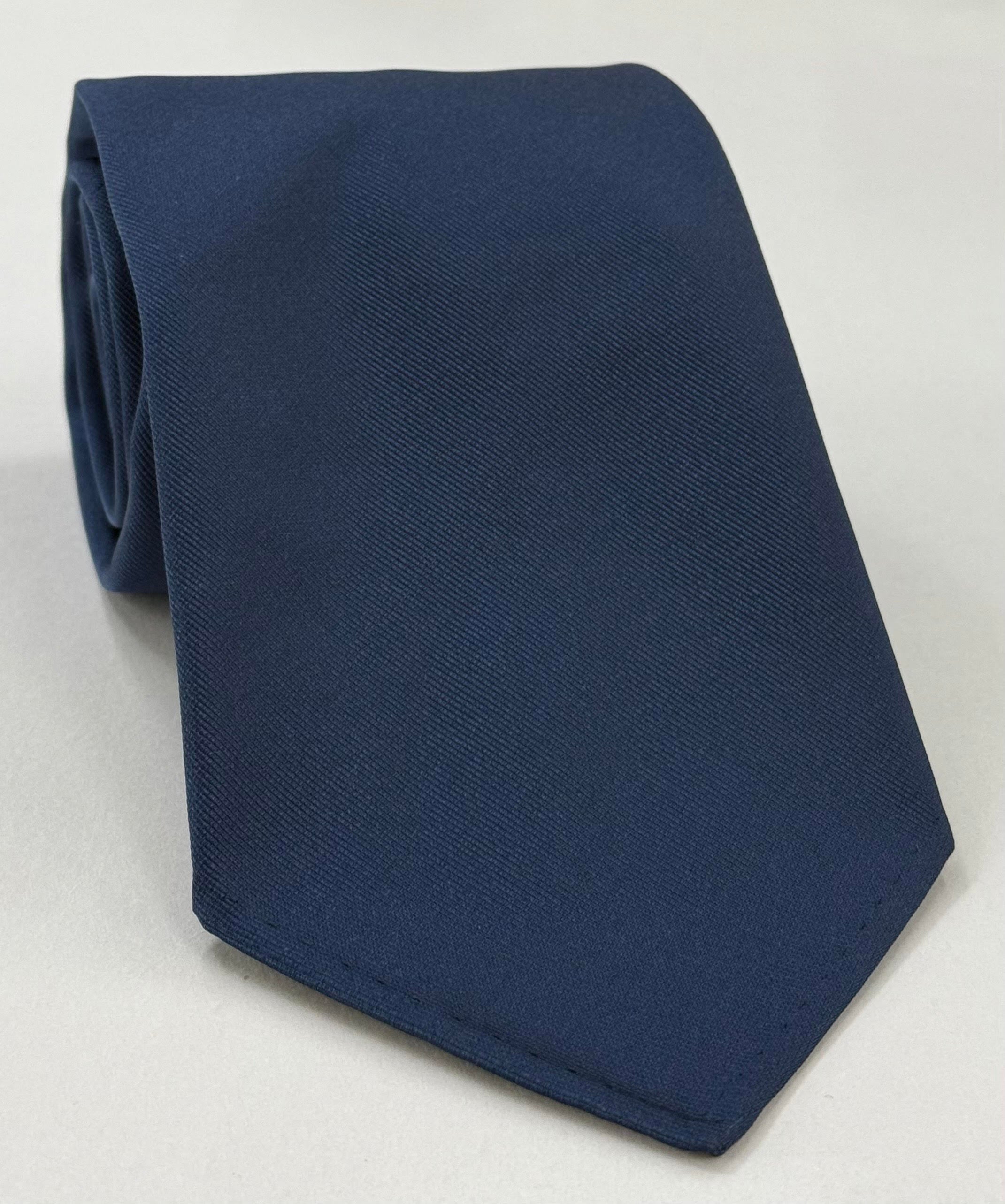 Navy Blue Faille Silk Tie IFAT-6