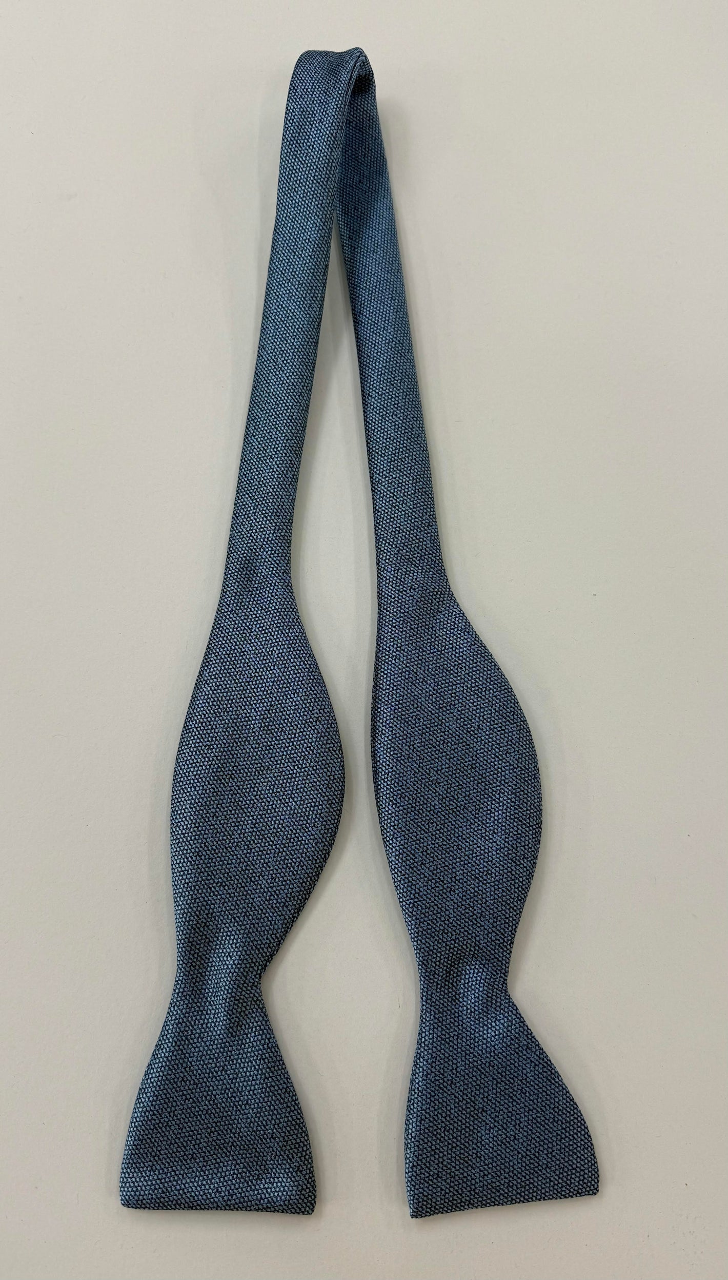 Sky Blue Mulberrywood Weave Silk Bow Tie #MWBT-7