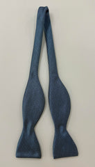 Sky Blue Mulberrywood Weave Silk Bow Tie #MWBT-7