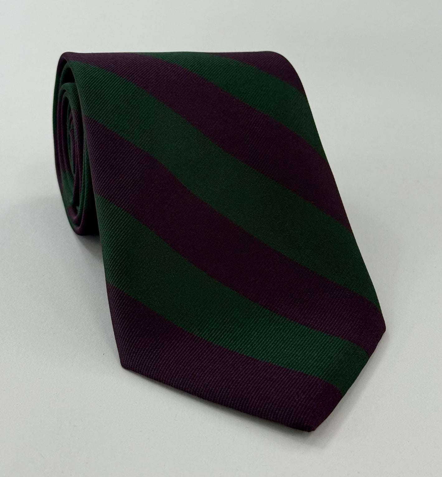 ダークパープル＆フォレストグリーン シルクネクタイ RGT-78