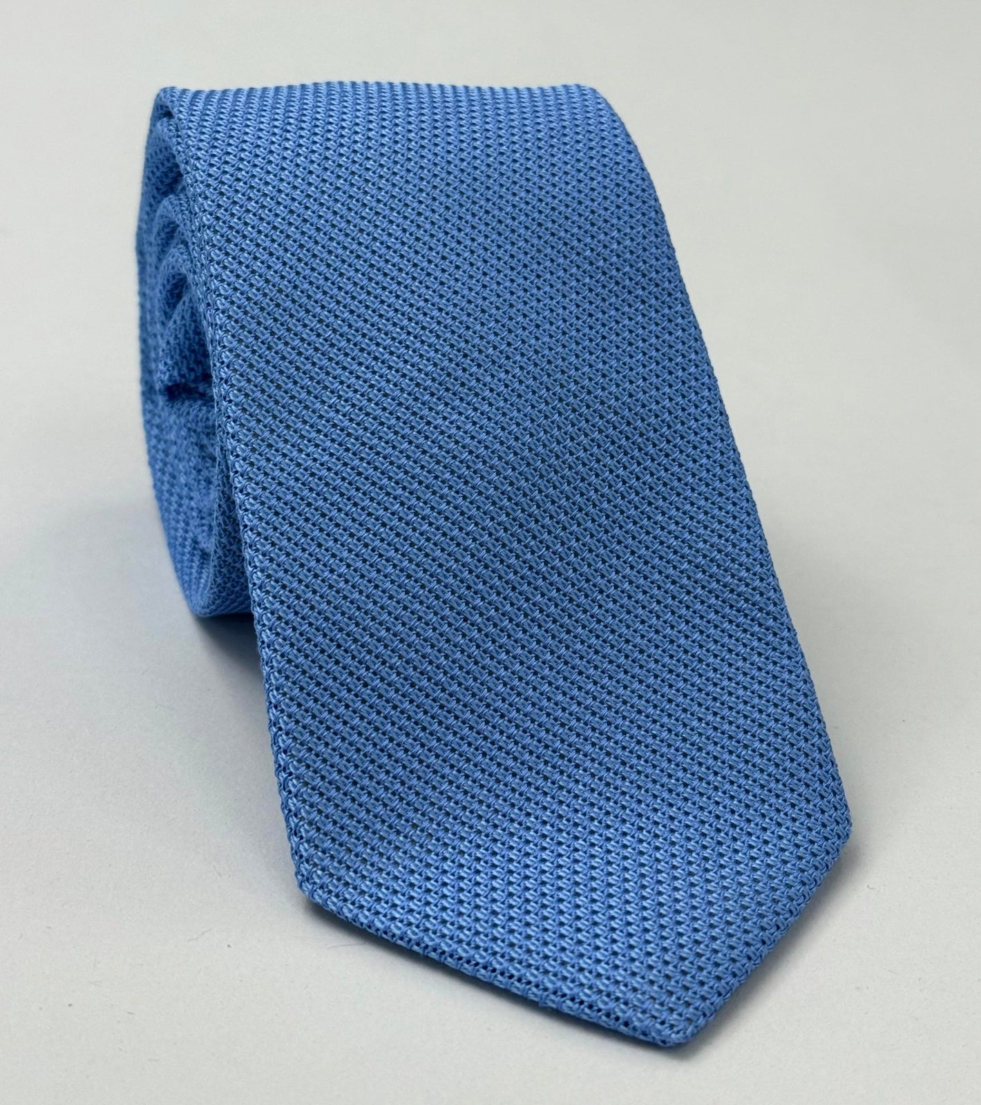 Light Oxford Blue Grenadine Fina Silk Tie GFT-36