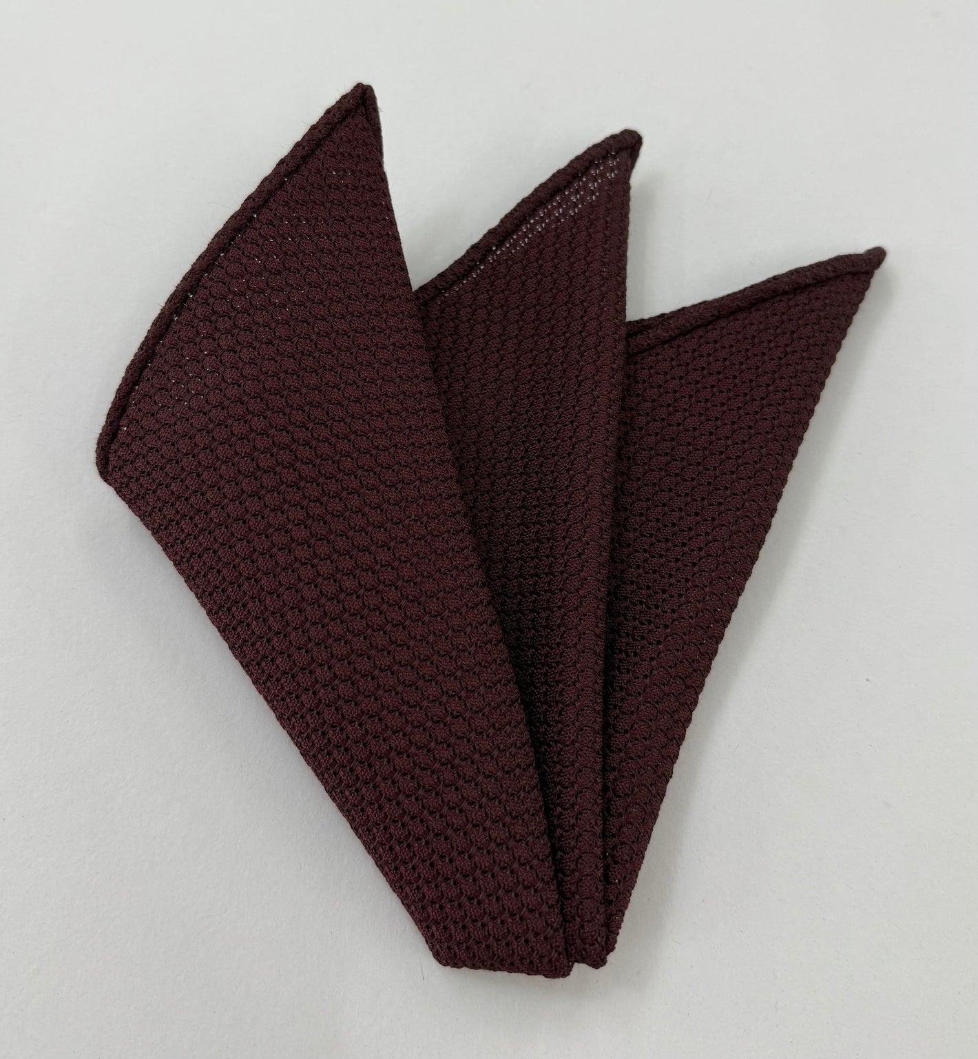 버건디 그레나딘 그로사 실크 포켓 스퀘어 #3