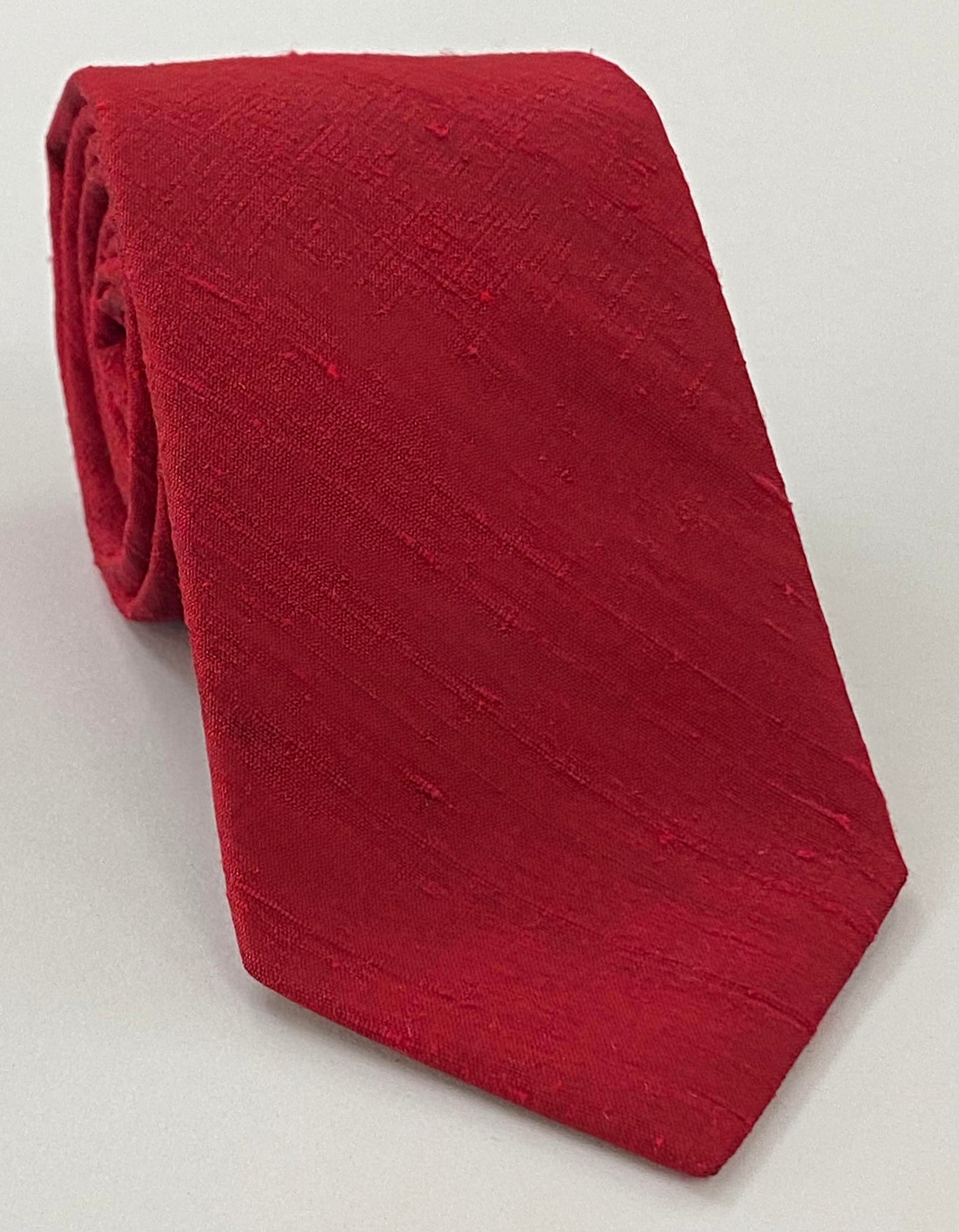 Red Thai Rough Silk Tie THRT-8