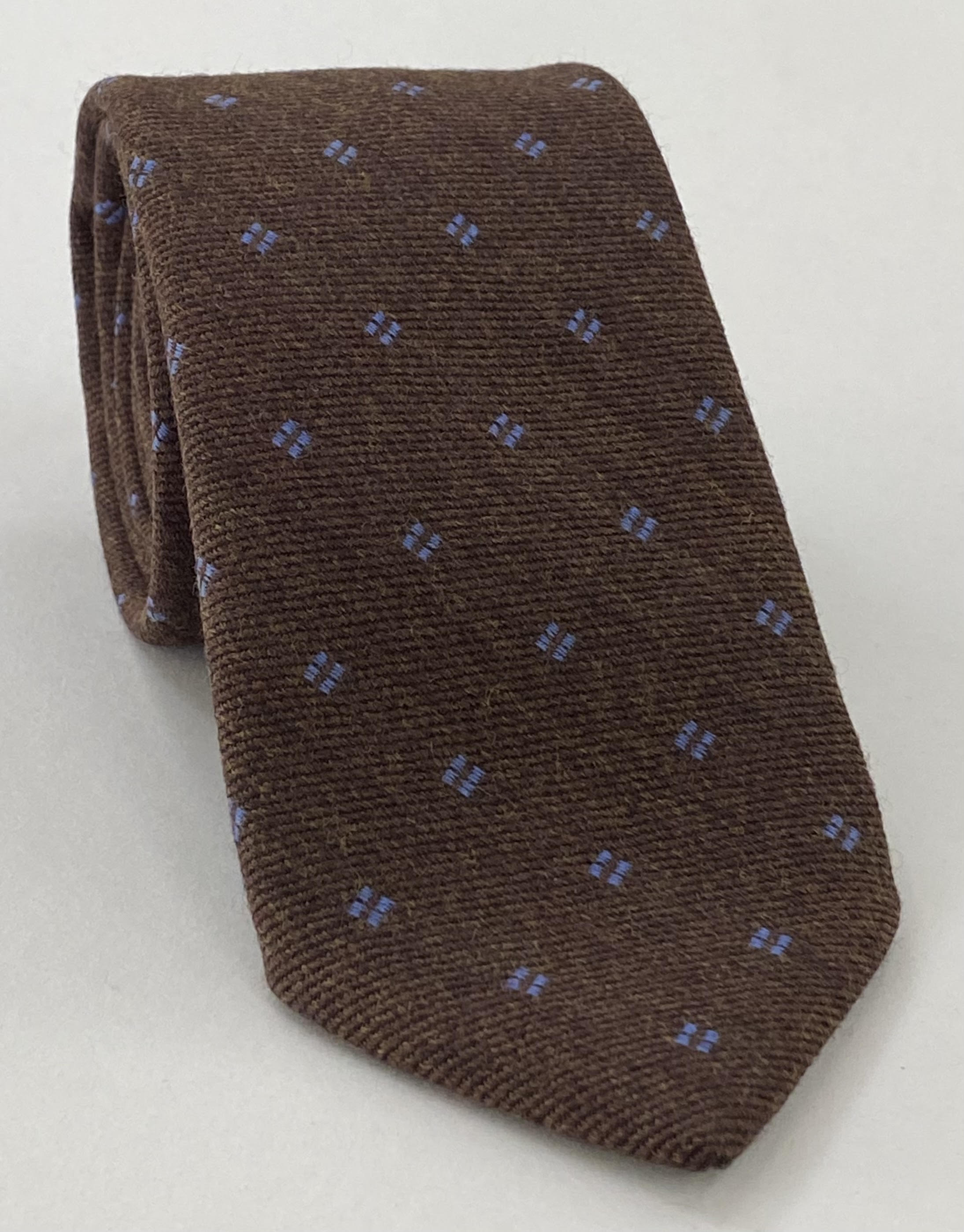 キャメル柄ウールタイ スカイブルー GPWT-4