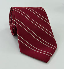 University of Oklahoma Silk Tie ACO-17 (Crimson & Off-White)