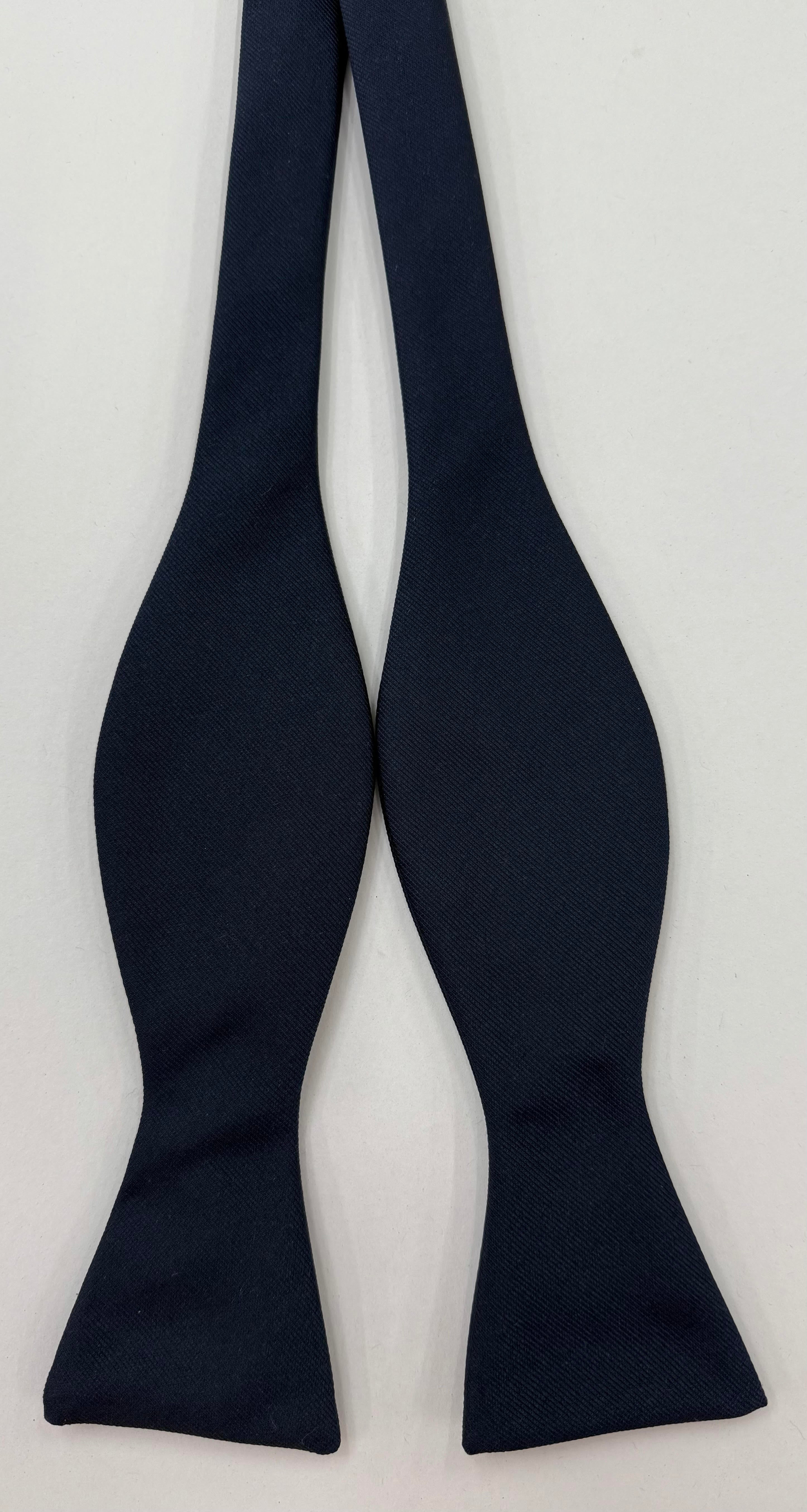 Dark Navy Blue Faille Silk Bow Tie #IFABT-5