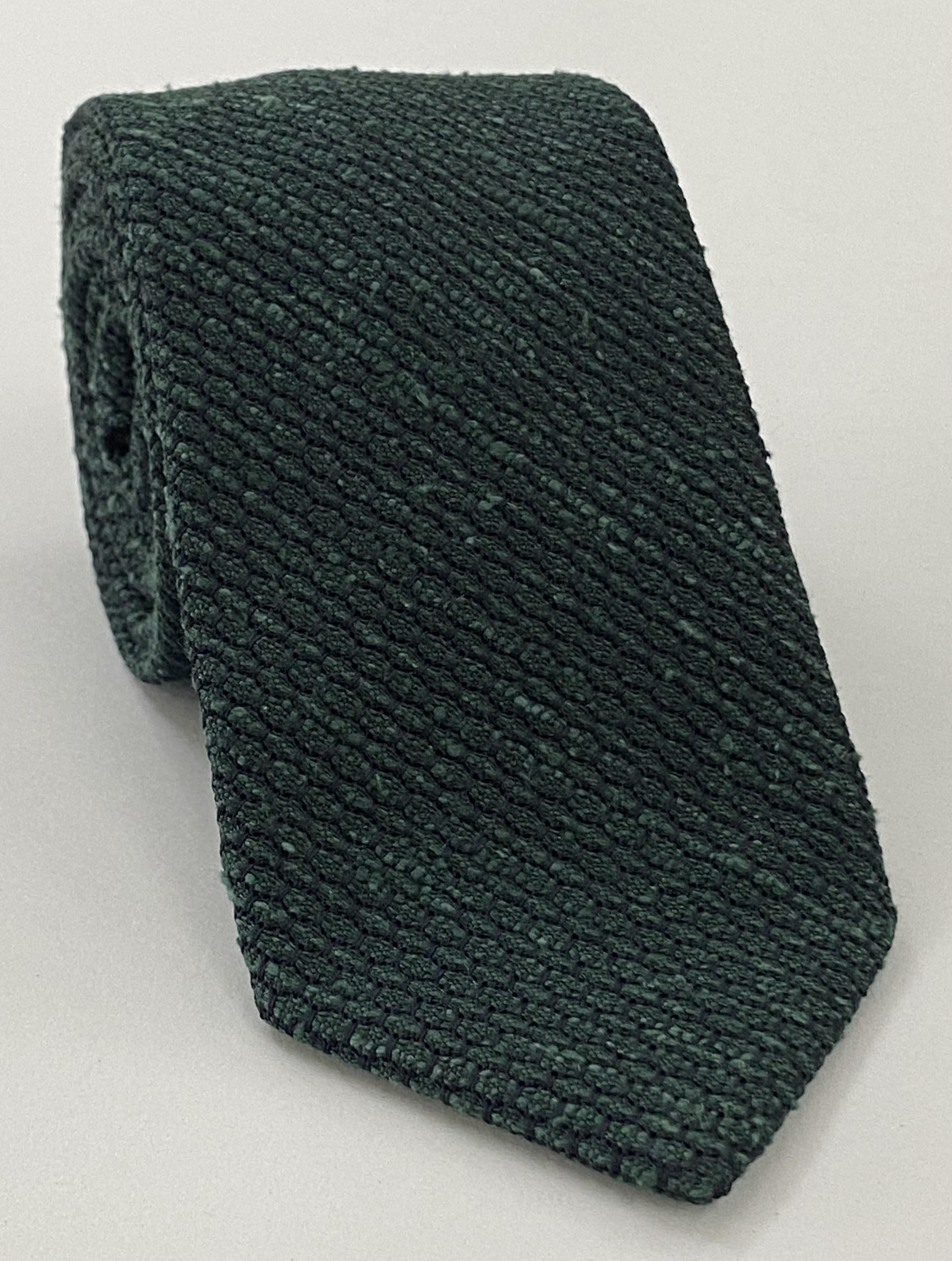 포레스트 그린 샨퉁 그레나딘 그로사 실크 타이 SHGT-9