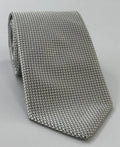 Silver & Black Formal/Wedding Silk Tie WDT-16