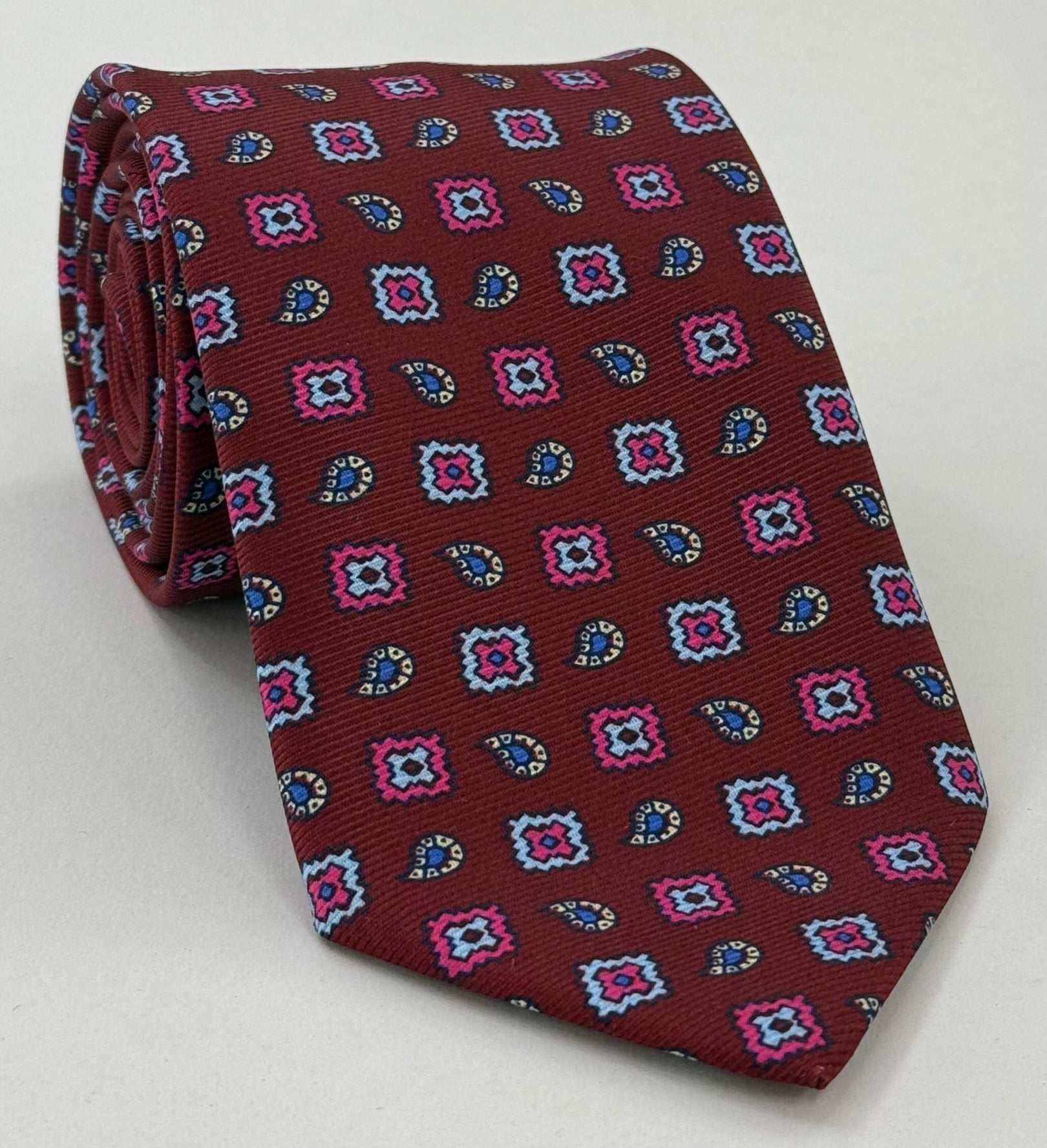 Macclesfield Modern Madder Printed Silk Tie MMPT-227