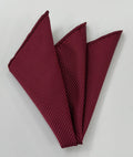 Dark Red Grosgrain Silk Pocket Square GGRP-3