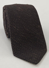 Dark Brown Shantung Grenadine Grossa Silk Tie SHGT-11