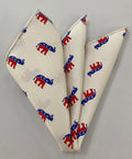 Blue and Red on White Republican Elephant POP-2