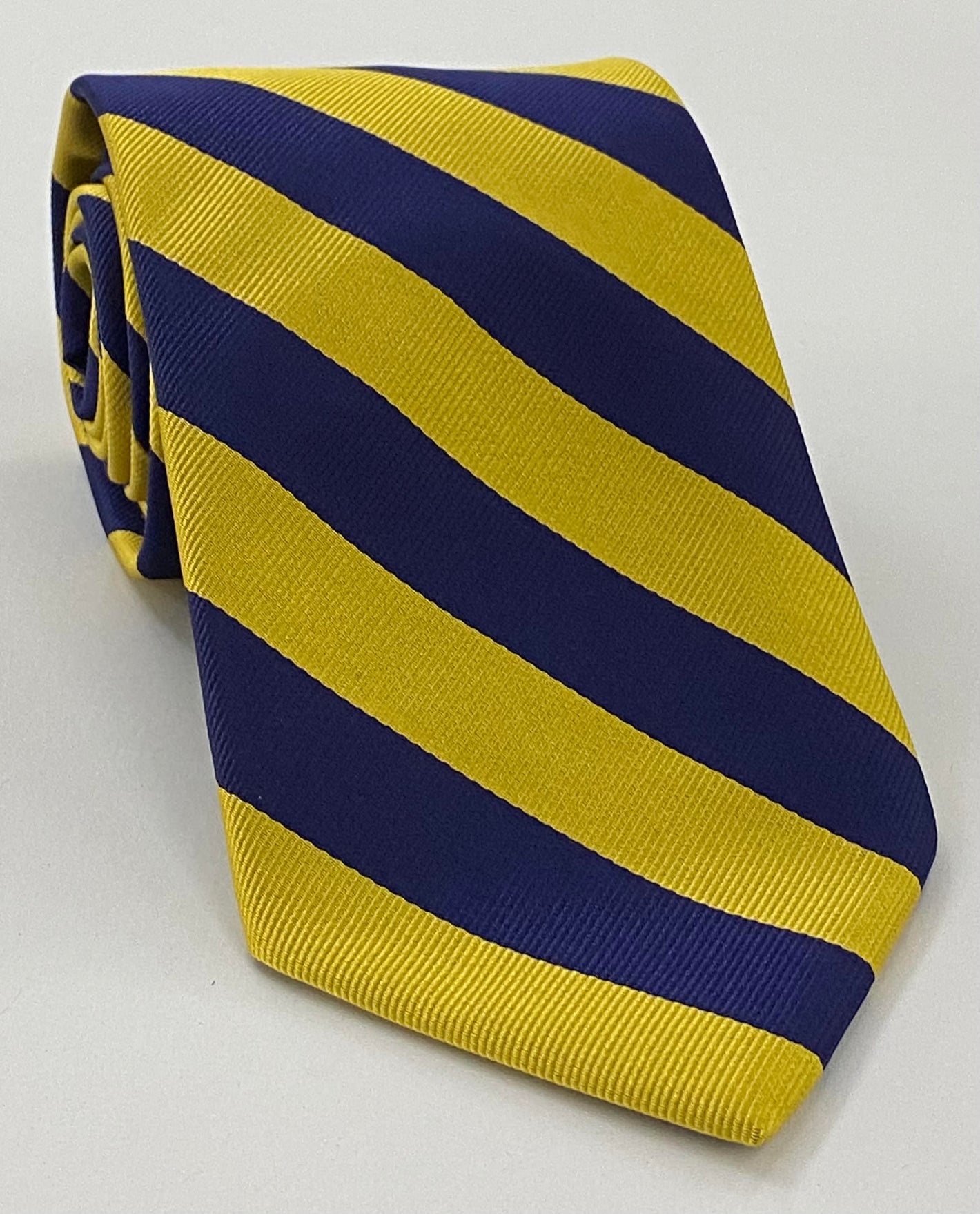 CAL Berkeley Silk Tie ACO-34 Navy Blue & Gold