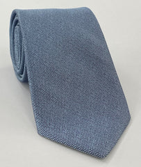 Silver Blue Mulberrywood Weave Silk Tie MWT-8
