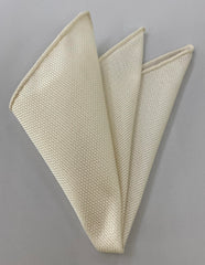 White Grenadine Fina Silk Pocket Square 24