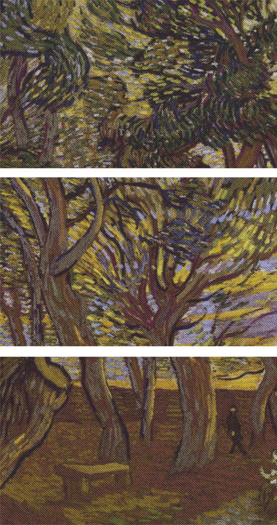 {[en]:Van Gogh The Garden Bench at Saint Paul's Hospital 1889 Pocket Square