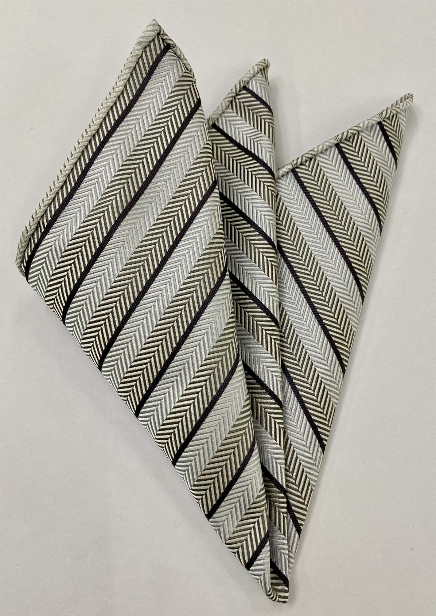 정장/웨딩 실크 스트라이프 포켓 스퀘어 #WDSP-6