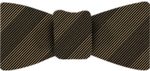 Light Brown Black Atkinsons Striped Irish Poplin Tie AST 58