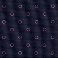 Dark Pink on Dark Navy Macclesfield Print Pattern Silk