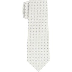 {[en]:Sky Blue on Off-White Macclesfield Silk Tie