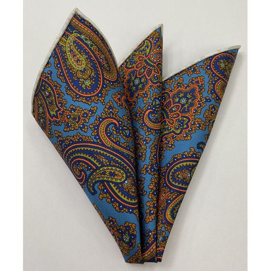 Macclesfield Madder Printed Silk Pocket Square MMPP-131