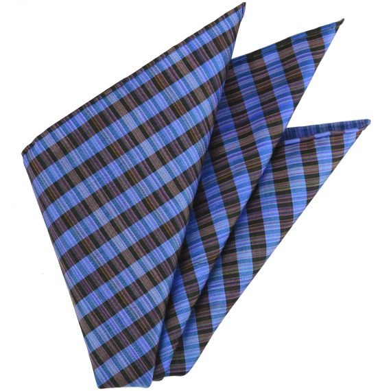 {[en]:Thai Plaid Silk Pocket Square