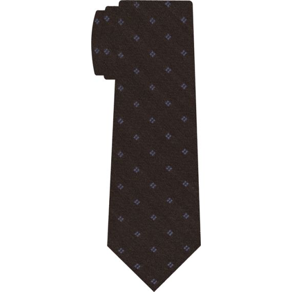 {[en]:Sky Blue on Camel Pattern Wool Tie