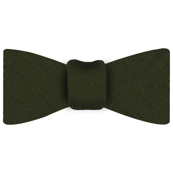 {[en]:Forest Green Solid Challis Wool Bow Tie