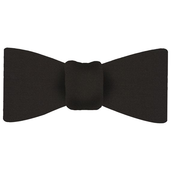 {[en]:Dark Charcoal Gray Satin Silk Bow Tie