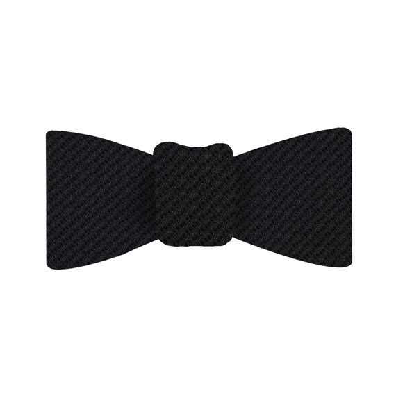 {[en]:Black & Midnight Blue Cashmere/Silk Grenadine Grossa Silk Bow Tie