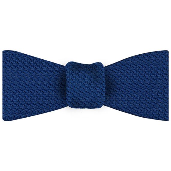 Dark Blue Grenadine Grossa Silk Bow Tie #GGBT-13