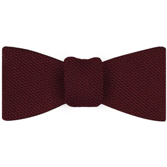 Dark Red Grenadine Fina Silk Bow Tie #GFBT-2