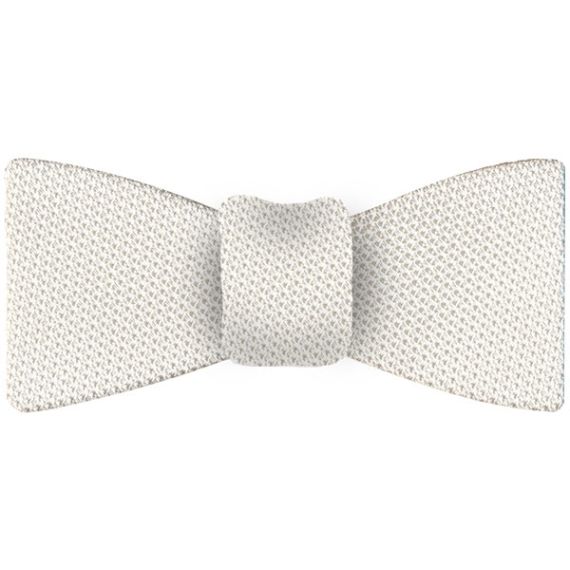 White Grenadine Fina Silk Bow Tie #GFBT-24